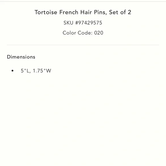 Anthropologie tortoise resin French pins - Picture 5 of 5